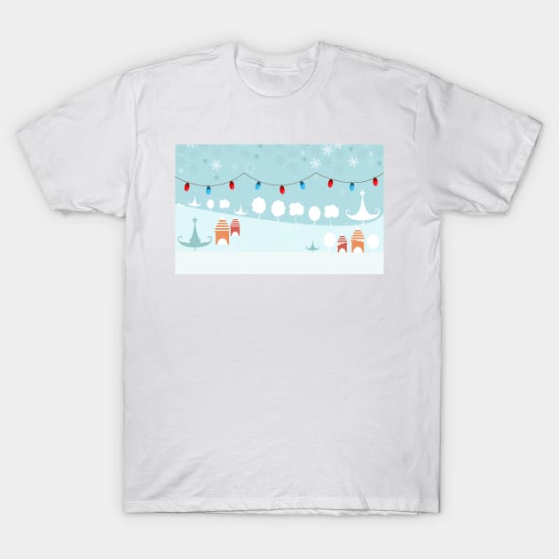 Winter landscape light bulb T-Shirt by GULSENGUNEL